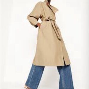 Old Navy Women's Tan Belted Trench Coat size small